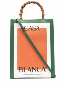 Casablanca сумка-тоут с логотипом, оранжевый