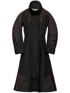 Prada однобортное пальто со вставками, черный