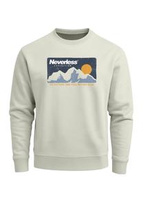 Толстовка Neverless OHNE KAPUZE FRONTPRINT EXPEDITION MOUNTAIN, Urban Grey/Sand