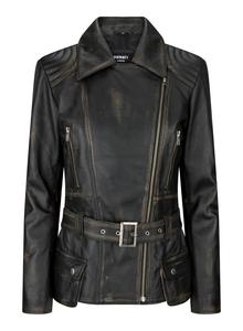 Приталенная куртка цвета загара с поясом TruClothing, цвет black gold