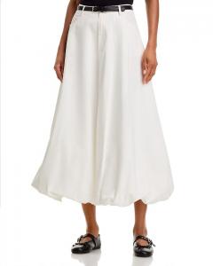 Поплиновая юбка-макси Bubble - эксклюзив AQUA, белый