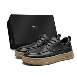 SEPTWOLVES Мужские повседневные туфли с низким верхом, черного/хаки/желто-коричневого цвета