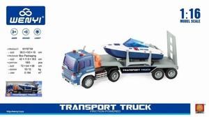 Автомобиль с эвакуатором и моторной лодкой 1:16 WY571M Maksik