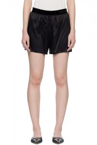 Боксерские шорты из эластичного шелкового атласа Tom Ford, черный