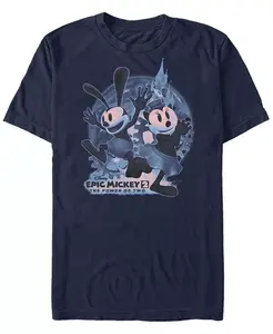 Мужская футболка Epic Mickey с коротким рукавом Oswald и Ortensia Moon Fifth Sun, синий