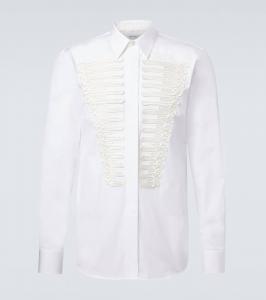 Хлопковая поплиновая рубашка McQueen, Optical White