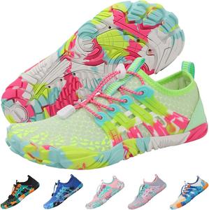 Кроссовки для походов для женщин и мужчин, кроссовки для трейлраннинга, нескользящие дышащие походные ботинки, тренировочная обувь, водные обувь с широким носком Foehiex, зеленый