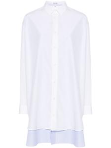 Многослойное поплиновое платье-рубашка LOEWE, белый