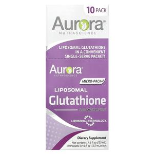 Aurora Nutrascience, Micro-Pack + , липосомальный глутатион, 10 пакетиков по 13,5 мл (0,46 жидк. Унции)
