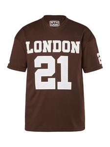 Футболка с короткими рукавами земляно-коричневого цвета STHUGE