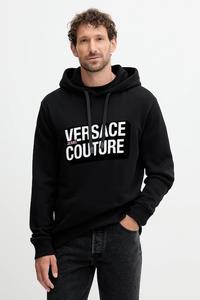 Хлопковая толстовка Versace Jeans Couture, черный