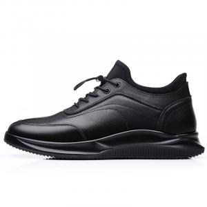 Повседневные туфли мужские черные XIAOTOULANG, черные без подкладки