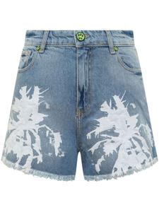 Джинсовые шорты с абстрактным рисунком BARROW, синий