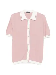 Рубашка с короткими рукавами на пуговицах Tagliatore, розовый