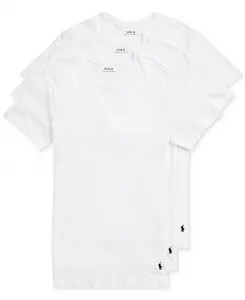 Мужская майка-борцовка Slim Fit, 3 шт Polo Ralph Lauren, белый