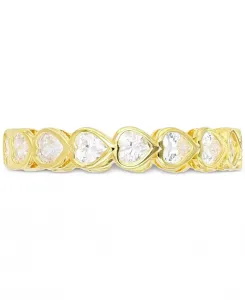 Кольцо в форме сердца из кубического циркония (также из морганита, созданного в лаборатории) Macy'S, gold