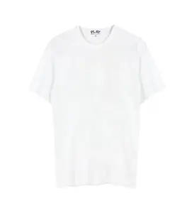 Белая футболка с короткими рукавами и красным сердцем Comme Des Garã§Ons Play, белый