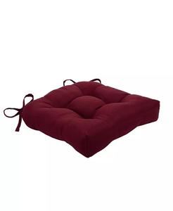 Country Living Плюшевые однотонные двусторонние подушки для стула в деревенском стиле с прочными завязками - Лен - 1 шт Kate Aurora, зеленый