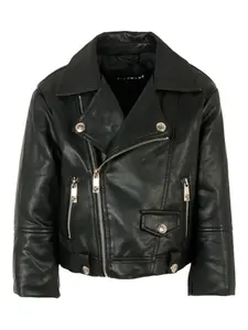 Байкерская куртка на молнии John Richmond Junior, черный