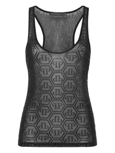 Топ Monogram Strass Philipp Plein, черный