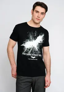 Футболка Logoshirt "Batman The Dark Knight Rises" с великолепным Logoshirtом Бэтмена, черно-белый