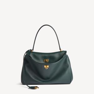 BALENCIAGA Женская сумка Rodeo среднего размера в хвойно-зеленом цвете