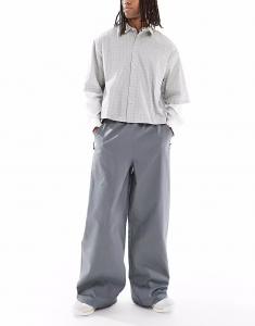 Свободные брюки из серого нейлона Asos Design