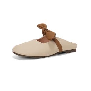 Zomila Женские вязаные тапочки с закрытым носком на резиновой подошве, устойчивые к истиранию, абрикосовые, цвет Apricot