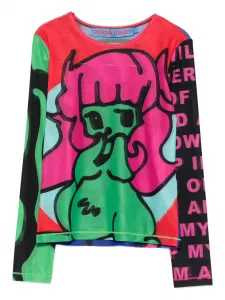 Крошечный топ из сетки Chopova Lowena, зеленый