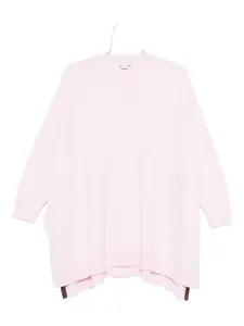 Вязаное шерстяное платье с логотипом Fendi Kids, розовый