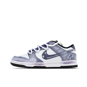 Nike Кроссовки для скейтбординга Dunk Rose Purple Azure, износостойкие, унисекс, градиентный фиолетовый