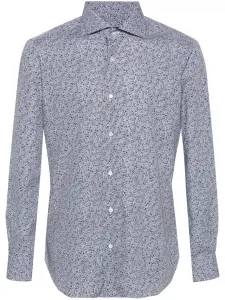 Рубашка с цветочным принтом Barba, черный