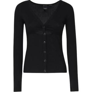 Свитер с v-образным вырезом на пуговицах PINKO, черный