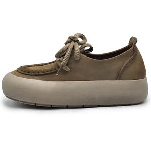 Низкие повседневные туфли женские ARTMU, 8578 Light Khaki