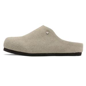 FAPAI Мужские противоскользящие тапочки с закрытым носком - модель Long Fleece бежевые, цвет Long Fleece Beige Style