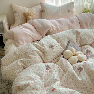 AVIVI Комплект постельного белья 3 предмета, простыня, пододеяльник 150x200 см, цвет Barbie Rabbit