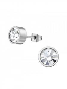 Bungsa Прозрачные кристальные серьги-гвоздики