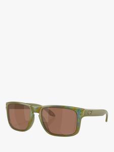 Мужские поляризованные солнцезащитные очки Square OO9102 Oakley, Fern Spacedust/Brown