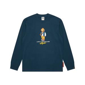 Футболка с длинными рукавами и принтом от A Bathing APE Aape, синий