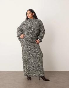 ARRANGE Curve Cable Cabbage Trim миди юбка в моно