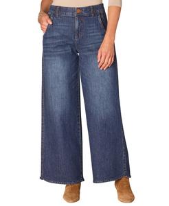 Женские джинсы “Ab” Solution Skyrise с тюльпановидным низом и широкими штанинами Democracy, Blue