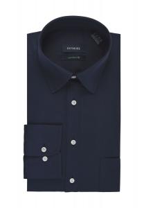 Деловая рубашка, удобная посадка, нагрудный карман, мужская Dunmore, темно-синий