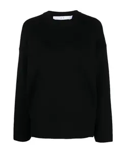 Черный шерстяной свитер с логотипом Iro, черный