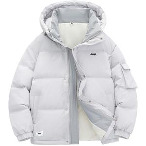 Пуховик Unisex с капюшоном утепленный Jeep, светло-серый