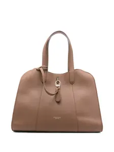 Сумка-тоут из зернистой кожи GIORGIO ARMANI, коричневый