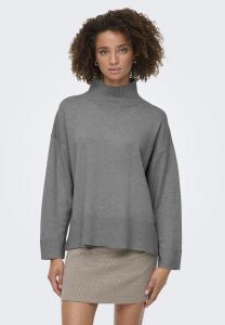 Джемпер ONLY COCO LIFE HIGH NECK KNT, Medium Grey Melange/Grey