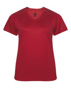 Женская футболка Ultimate SoftLock с V-образным вырезом Badger, красный