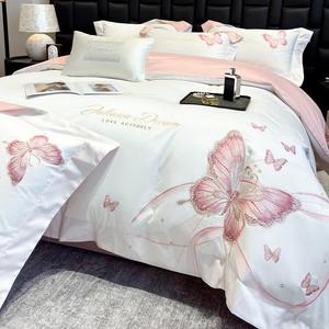 FUANNA Комплект постельного белья из 4 предметов, простыня на резинке 220x240 см