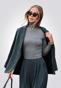 Блейзер LONG SLEEVE SINGLE BUTTON Cupshe, темно-серый