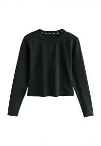 Приталенный топ с длинными рукавами Self., Black